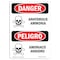 Signmission Safety Sign, OSHA Danger, 7" Height, Amoniaco Anhidro, Bilingual Spanish OS-DS-D-57-VS-1993 - alternate 1